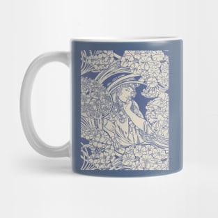 Mucha Lady (blue) Mug